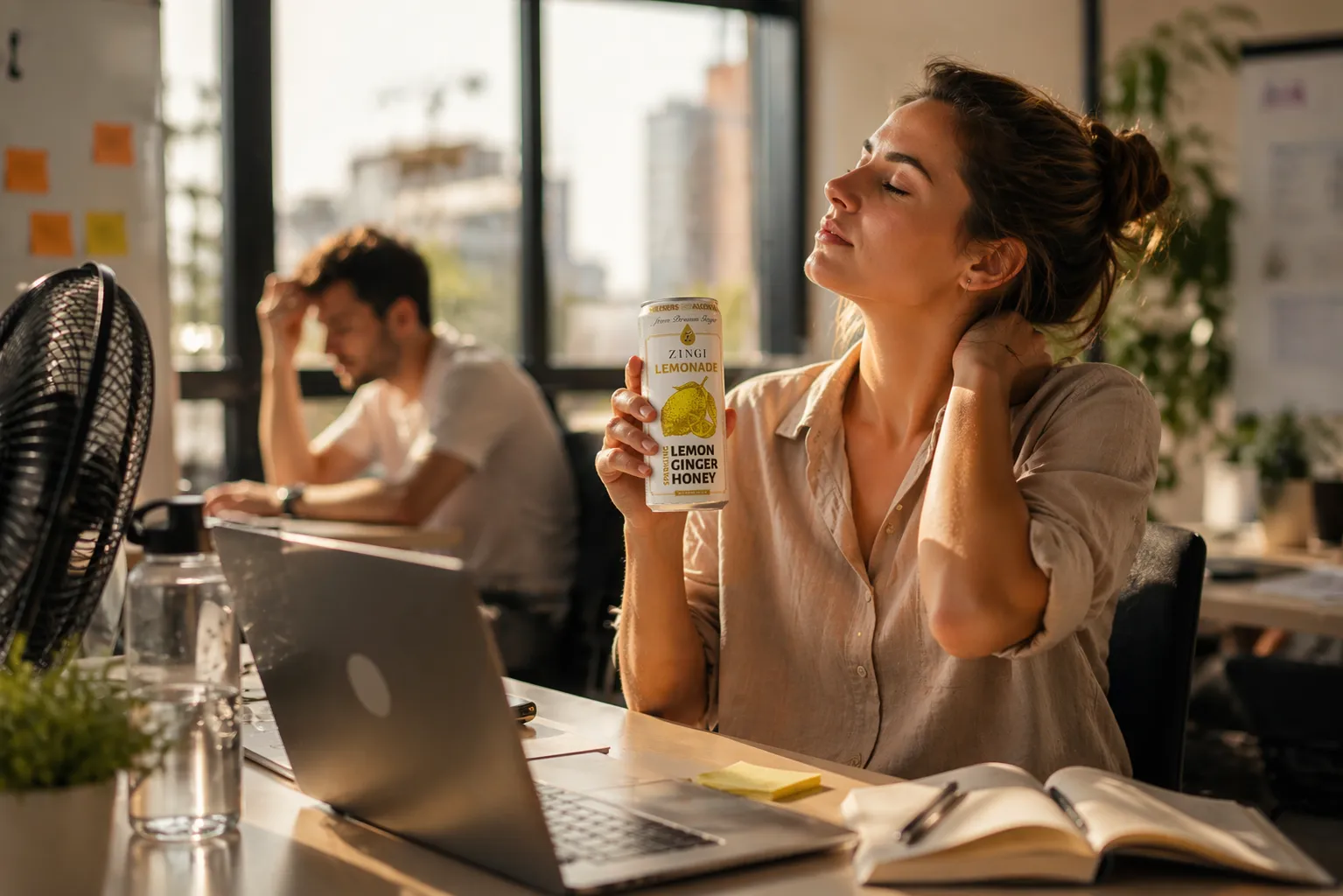 ZINGI Limonade an einem heißen Arbeitstag