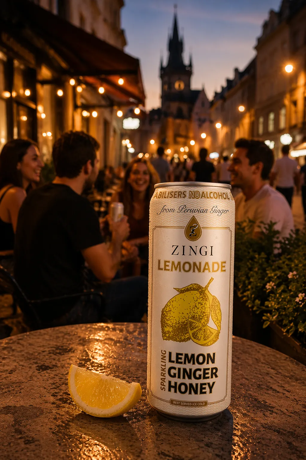 ZINGI Lemonade bei einem Abend in der Stadt